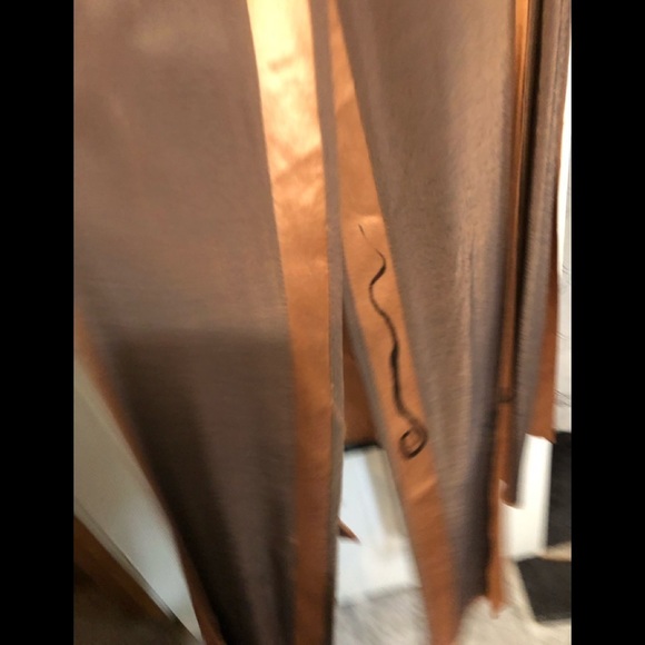 𝅺VINTAGE FIRST LADY  by JACKIE & JULIAN size 10 brown & rust silky jacket duster - Picture 7 of 16